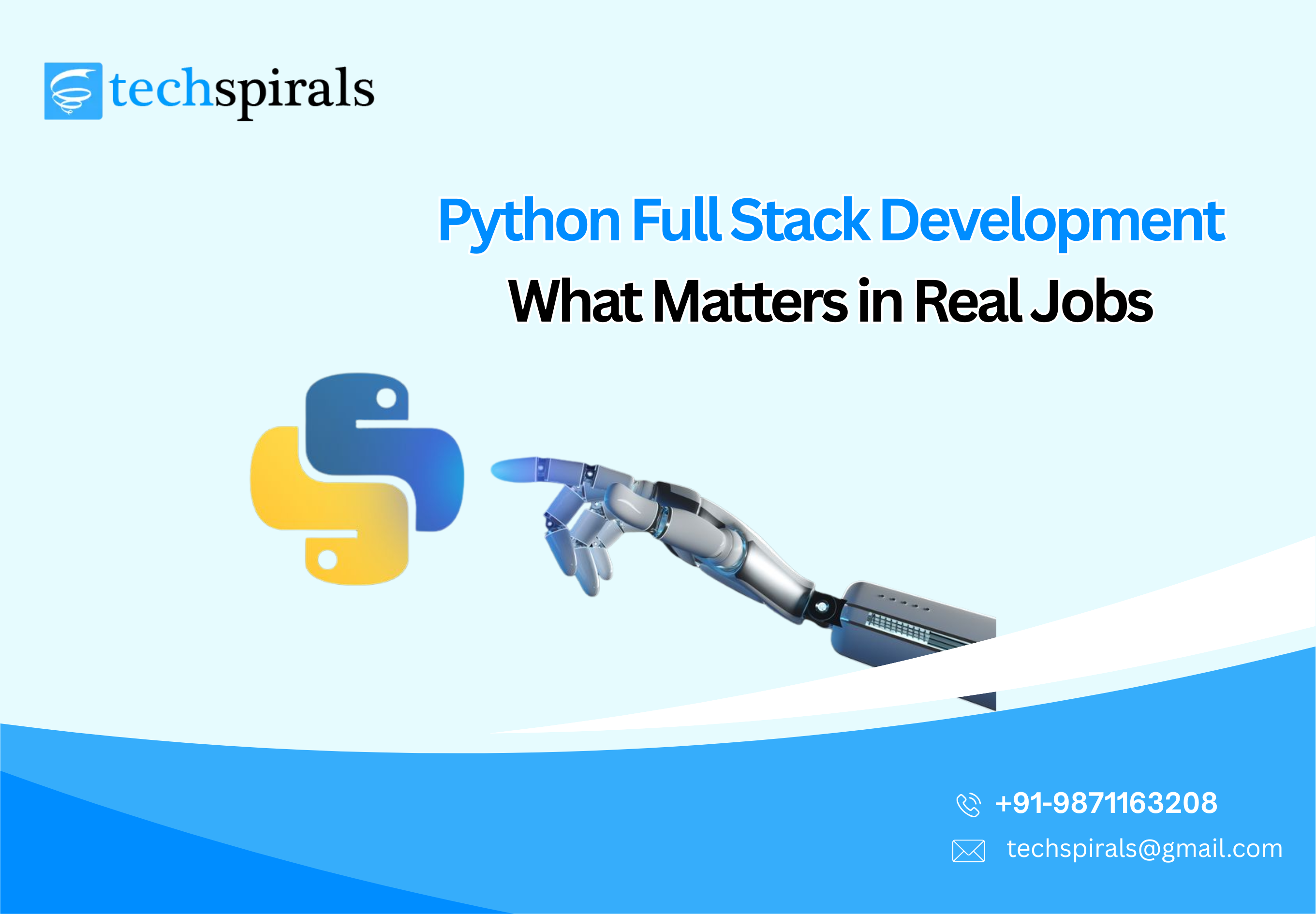 Python full stack development skills required for real jobs, including backend, frontend, and deployment tools