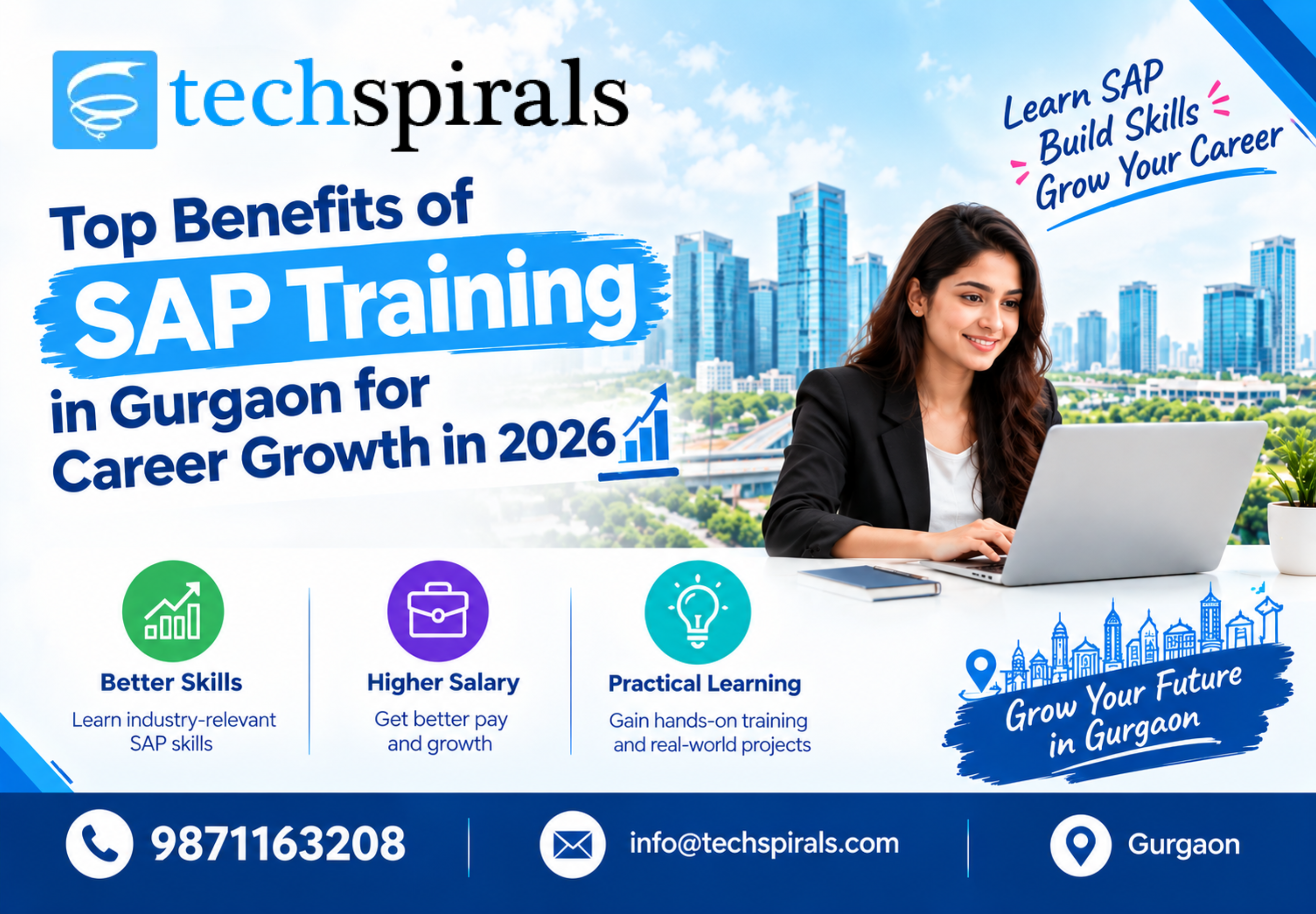 Students attending a practical SAP training session in Gurgaon