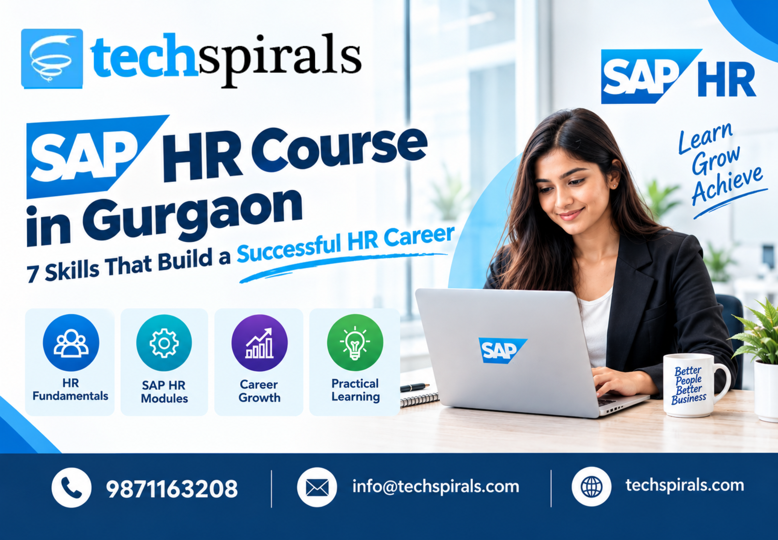 Trainer explaining payroll configuration to learners in an SAP HR course in Gurgaon